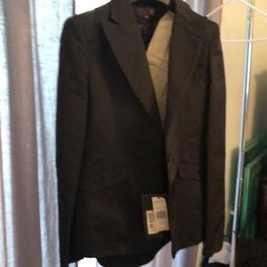 Black satin Just Cavalli Pant Suit. Size 42